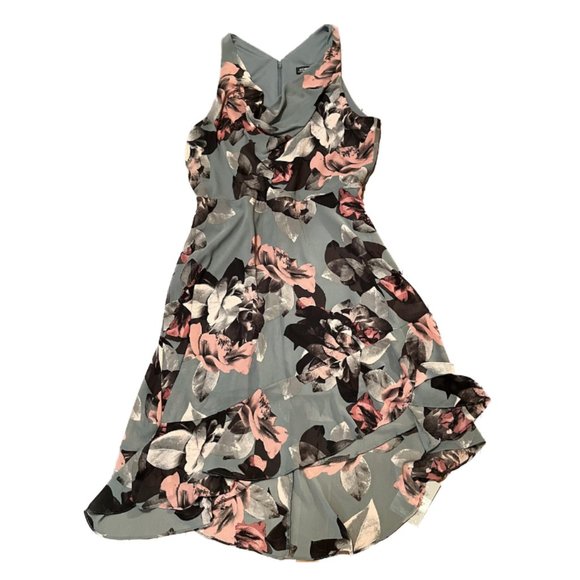 NWT Le Chateau Asymmetrical High-Low Cowl Neck Dress - Picture 1 of 15